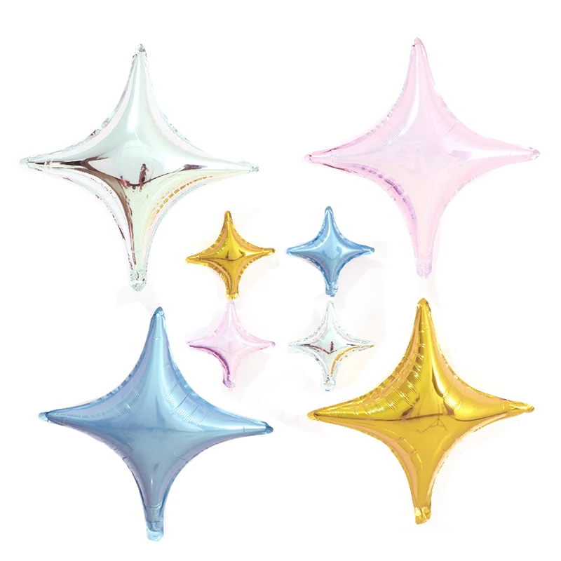 Воздушные шары из алюминиевой пленки с четырьмя звездами/вечерние украшения на