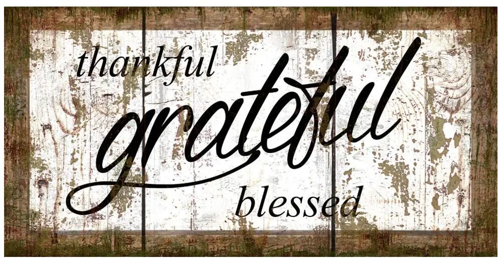 

Thankful Grateful Blessed Novelty Parking Retro Metal Tin Sign Plaque Poster Wall Decor Art Shabby Chic Gift