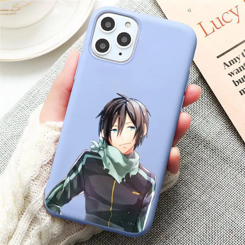 

Japan anime Yato Noragami Phone Case Candy Color for iPhone 6 7 8 11 12 s mini pro X XS XR MAX Plus