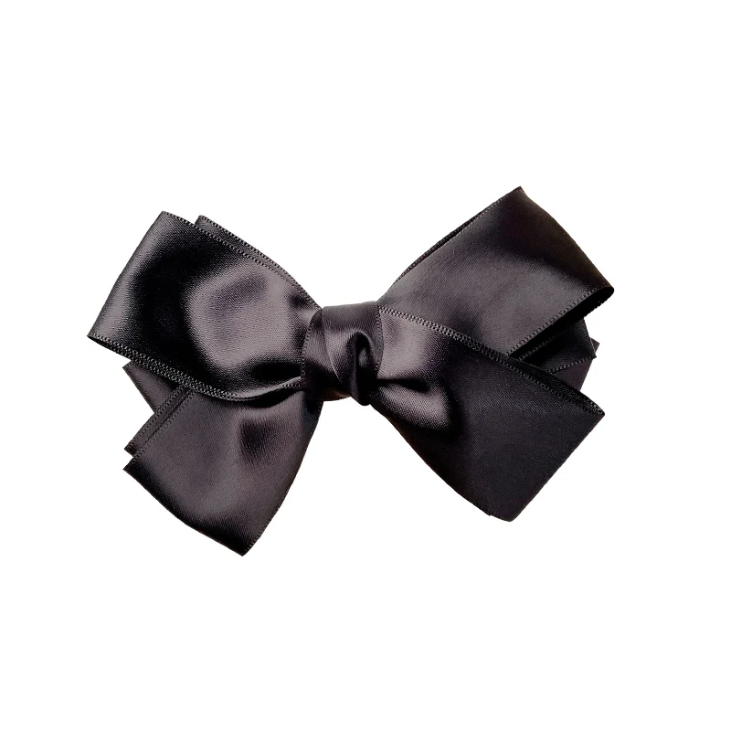 

French Style Bow Barrettes Female 2020 nian New Style Headdress Korean Top Clip Side Clip Autumn and Winter Hair Black Hairpin