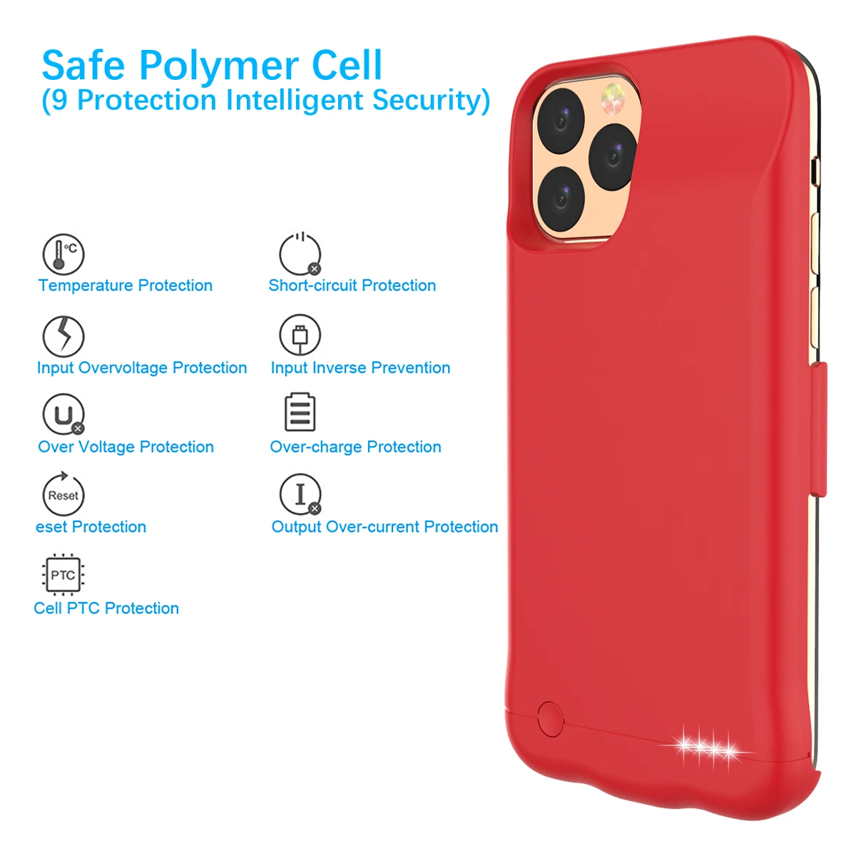 Для iPhone 11 Pro Max 6 5 дюймов 6200 мАч зарядное устройство чехол внешнее резервное power Bank