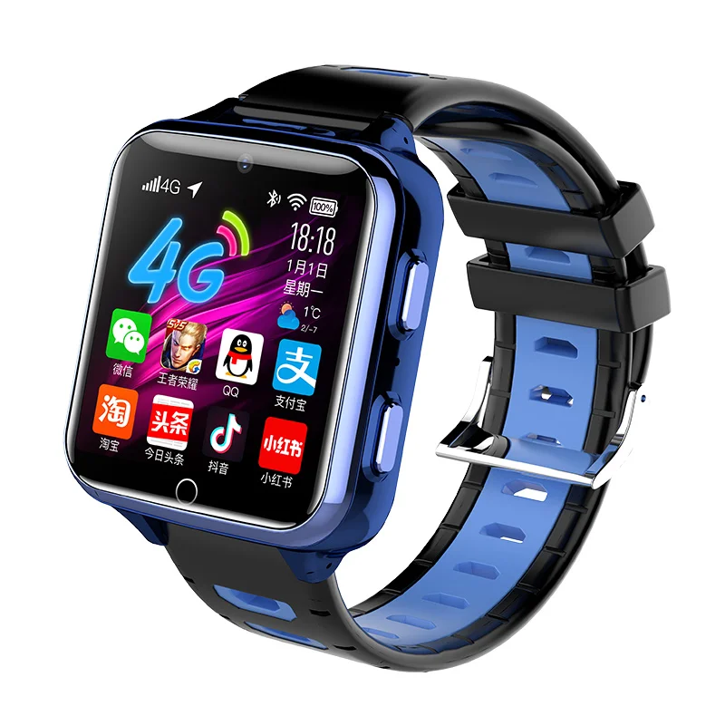 

Smart 4G GPS WIFI Kid Adult Student Tracer Locator Wristwatch Video Call Heart Rate Monitor Dual Camera Bluetooth Android Watch