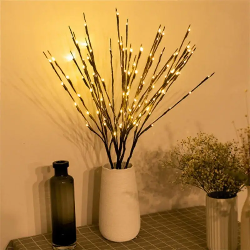 

Bulbs LED Willow Branch Lights Lamp Natural Tall Vase Filler Willow Twig Lighted Branch Christmas Wedding Decorative Lights