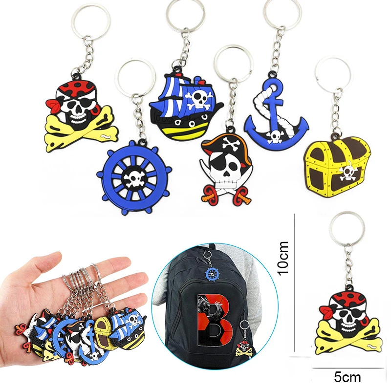 Сувениры для пиратвечерние Детские пиратские наклейки брелок кольца на Хэллоуин