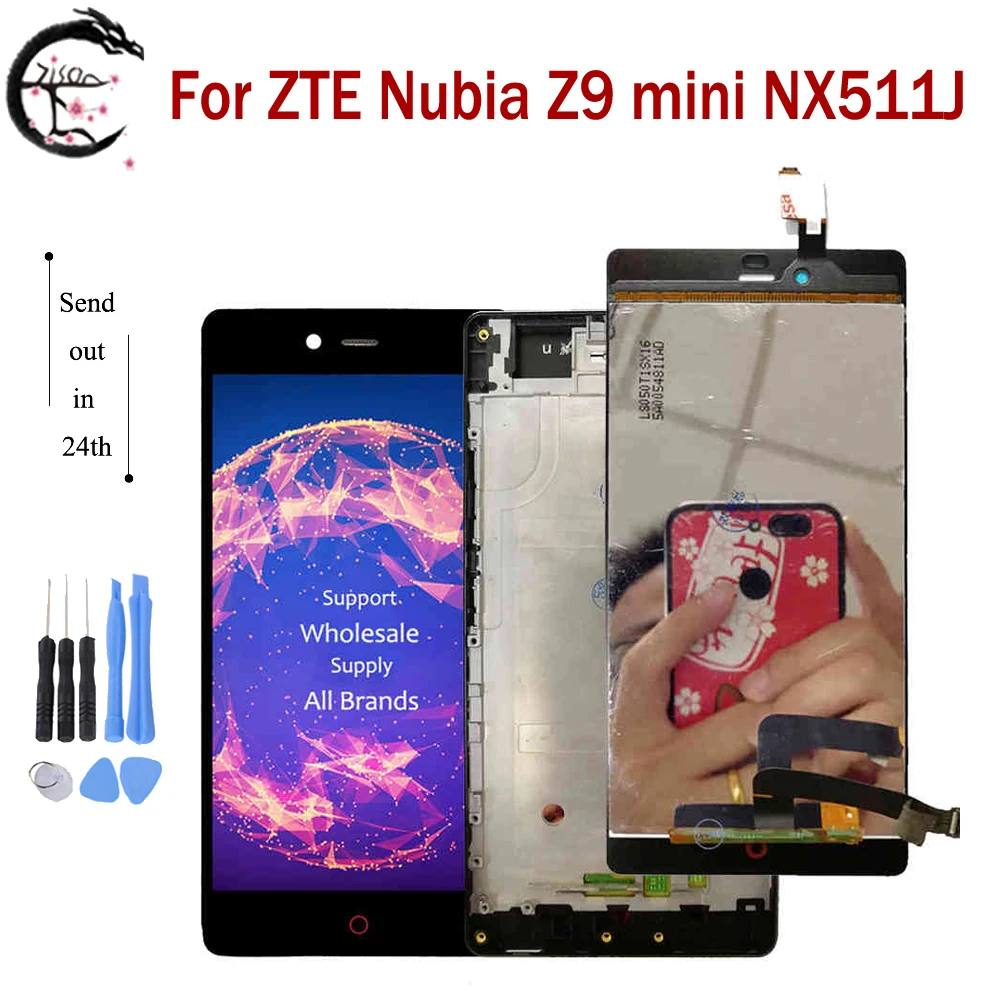 ЖК-дисплей с рамкой для zte Nubia Z9 mini NX511J ЖК-дисплей экран в полной комплектации сенсорный датчик дигитайзер сборка Замена Z9mini дисплей