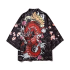 Плащ Харадзюку с японским принтом для мужчин и женщин, модная уличная одежда для косплея аниме, топы хаори большого размера, куртки унисекс, кимоно