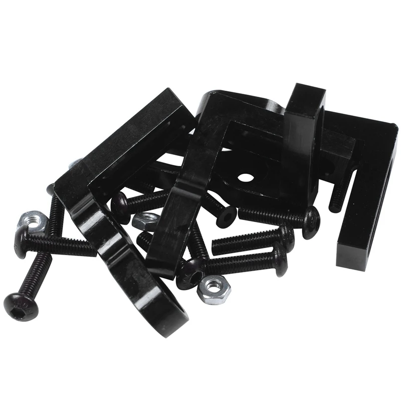 

2 Set RC Car Part: 1 Set Simulation Pedal & 1 Set Aluminum Front Rear Bumper with Trailer Hole Black Front Rear