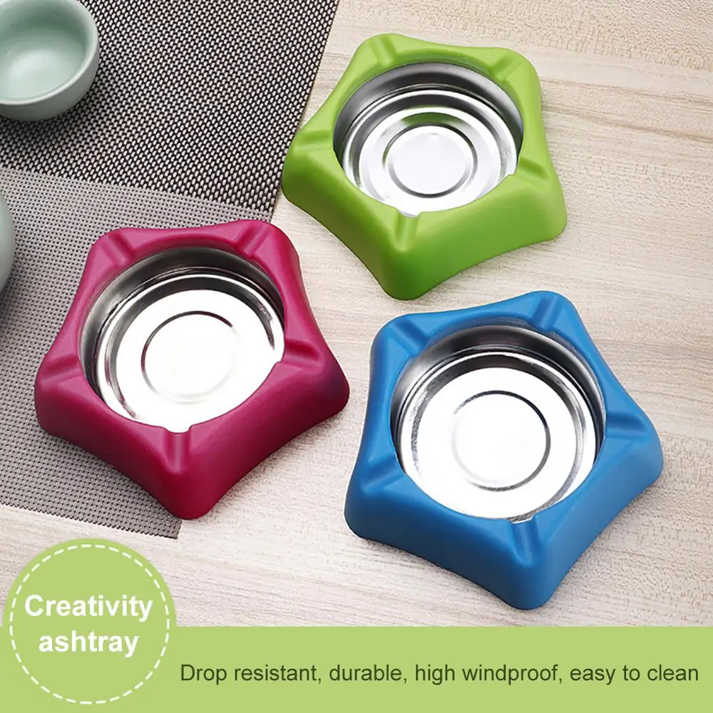 Креативная портативная пепельница в форме звезды для сигарет подставка дома