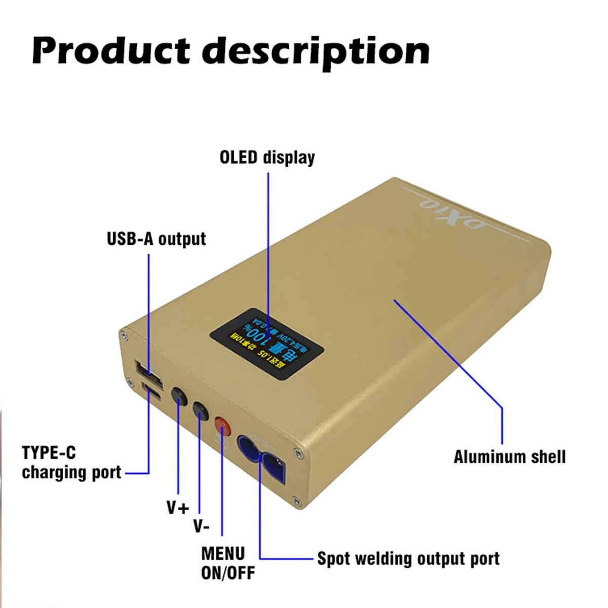 10600mAh Mini Spot Welding Machine For 18650 Battery Welder 20 Gears with Charge-pal OLED Display | Инструменты