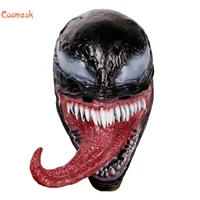 cosmask venom mask halloween dark cosplay superhero venom long tongue latex horror mask halloween