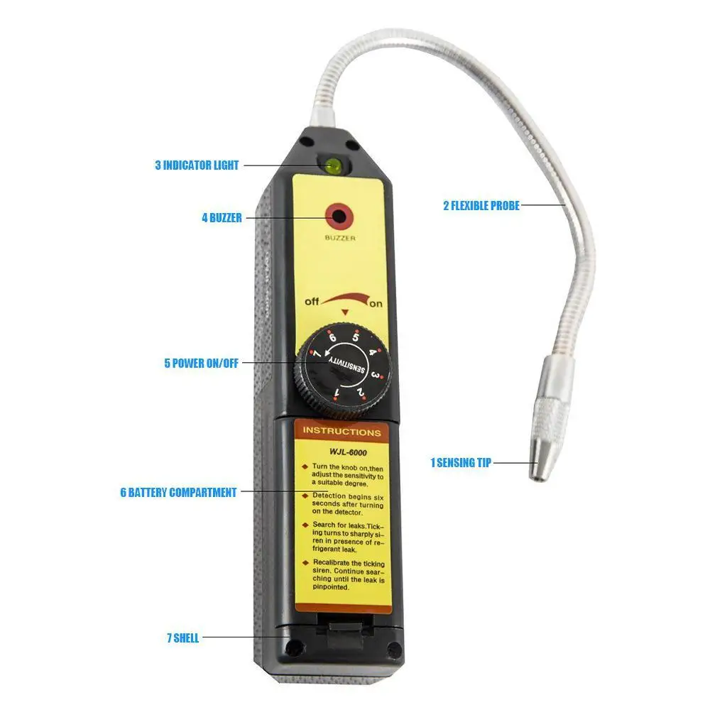 Freon Leak Detector Halogen Refrigerant Gas R22 R134A CFCs HCFCs HFCs High Accuracy | Инструменты