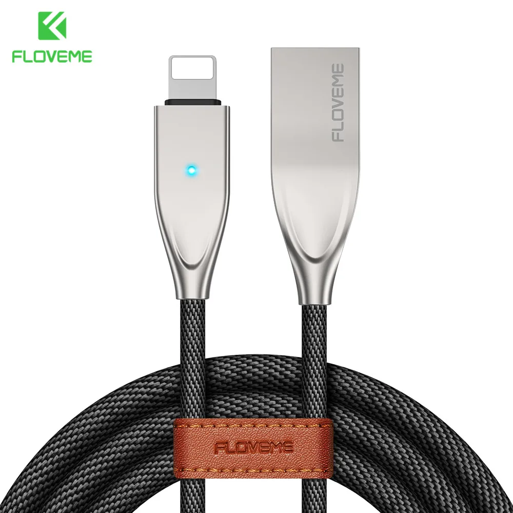USB кабель FLOVEME с автоматическим отключением для iPhone 11 Pro Max XS XR X 8 7 6 6s Plus iPad Air Mini