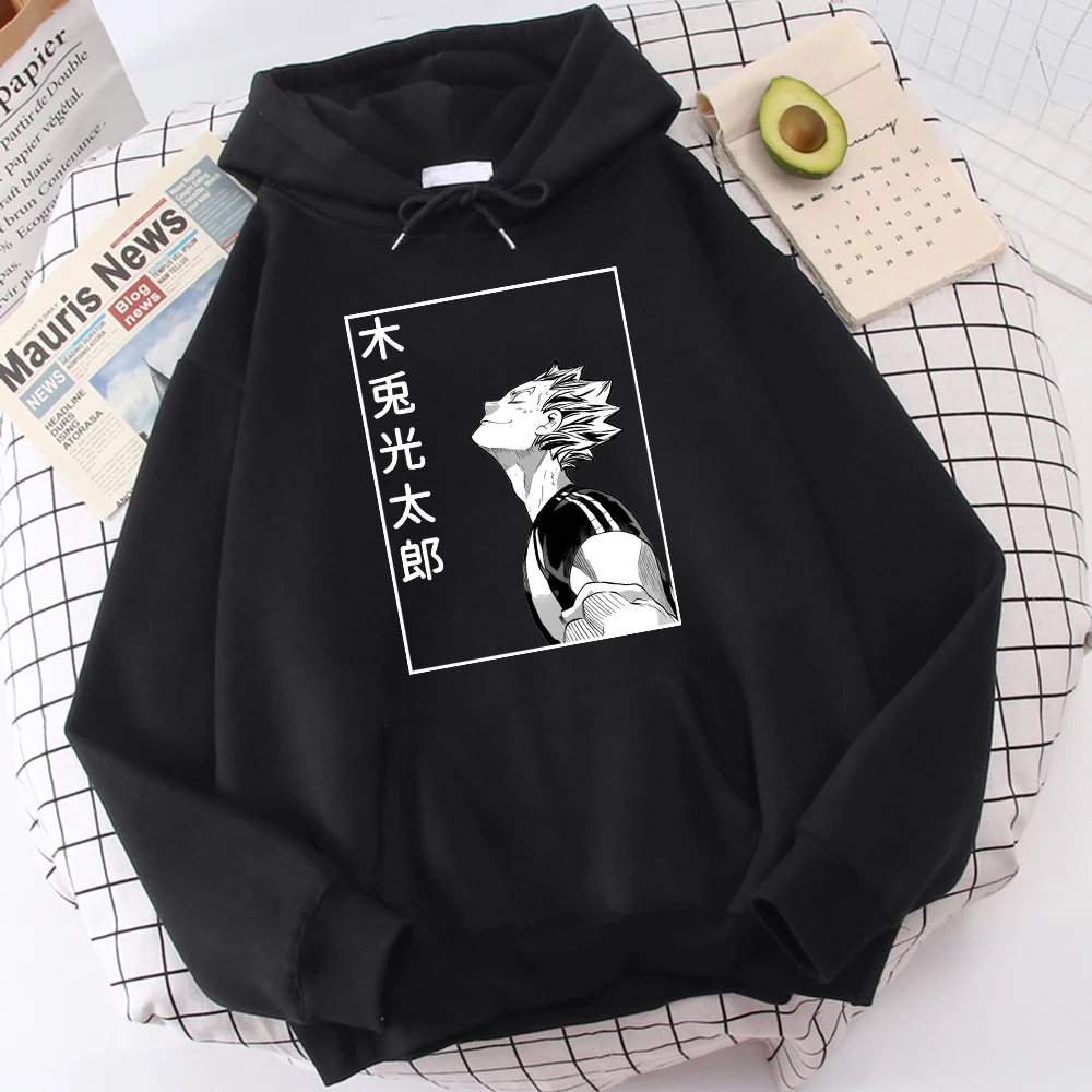 

Anime Haikyuu Bokuto Koutarou Print Men Hoodies Kuroo Hip Hop Casual Streetwear Fashion Funny Sweatshirts Casual Hot Hooded Mens