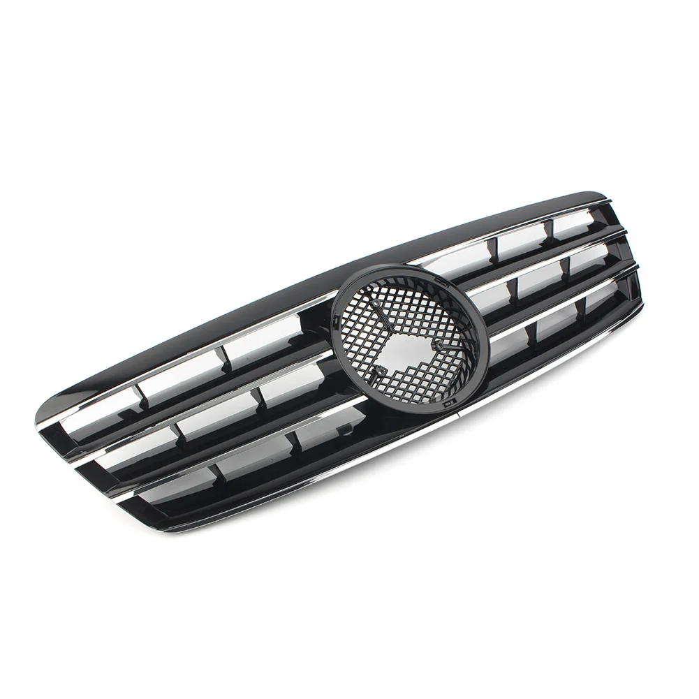 Передняя решетка автомобиля для Mercedes Bens c-класс W203 C230 C240 C320 C32 C220 2000 2001 2002 03 2004 2005 2006 хром черный w/эмблема