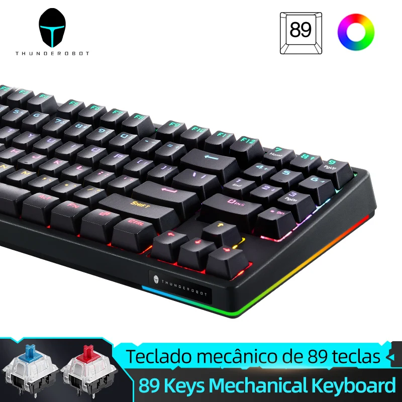 KG3089 механическая клавиатура проводная 89 клавиш игровая красный переключатель