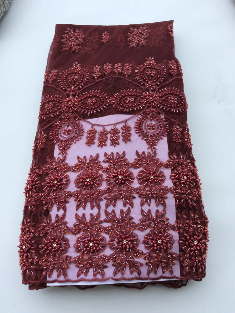 Высококачественная вышитая бисером ручной работы французская сетка африканская