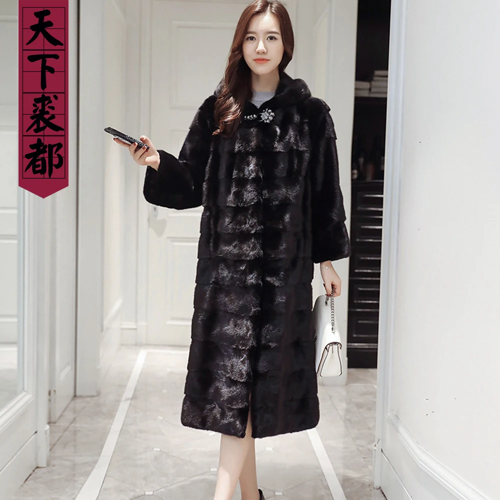 2019 натуральным лисьим мехом пальто куртка меховые женские зимние натуральный