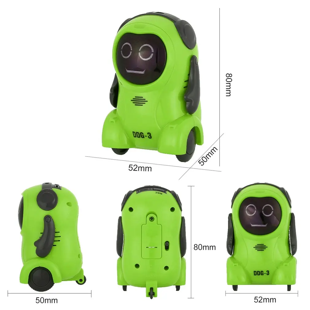 DDG-3 Intelligent Smart Mini Pocket Voice Recording RC Robot Recorder Freely Wheeling 360 Rotation Arm Toys for Kids Gift | Дом и сад