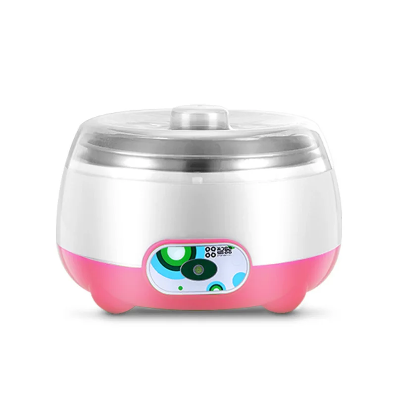 

Yogurt maker Automatic Yogurt machine Household DIY Yogurt tools Kitchen appliance Stainless steel/PP tank Pink 220V