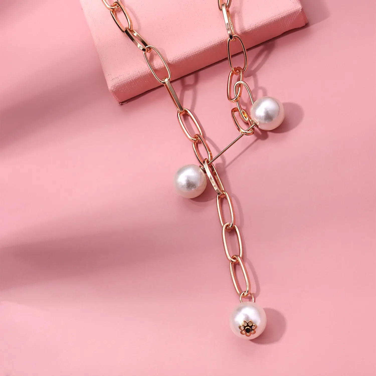 Жемчужный замок ожерелья в форме толстой цепочки жемчужное кольцо застежка