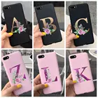 Чехол-накладка для Huawei Honor 7A, 7S, 5,45 дюйма, Мягкий ТПУ, с цветочными буквами, бампер