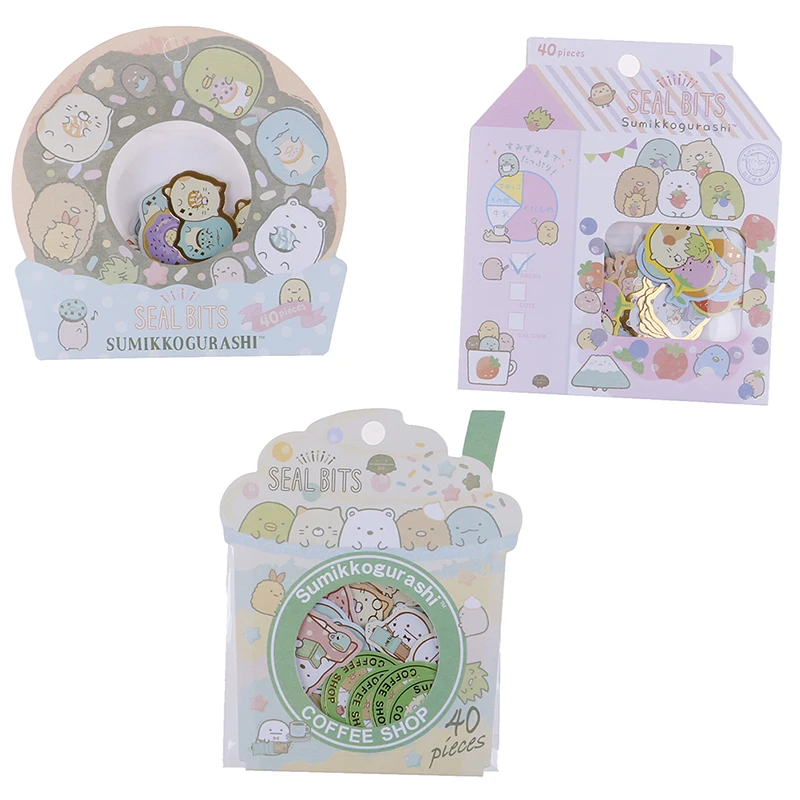 

Rilakkuma And Kawaii Sumikko Gurashi Decorative Stationery Stickers Scrapbooking DIY Diary Album Stick Label