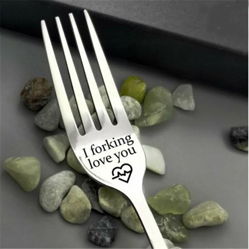 

Steel Kitchen Tool Husband Wife And Family I Love You Stainless Forking