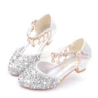 dance glitter little girls heels sandals 2019 big kids shoe for children summer leather sandals 3 4 5 6 7 8 9 10 11 12 13 year