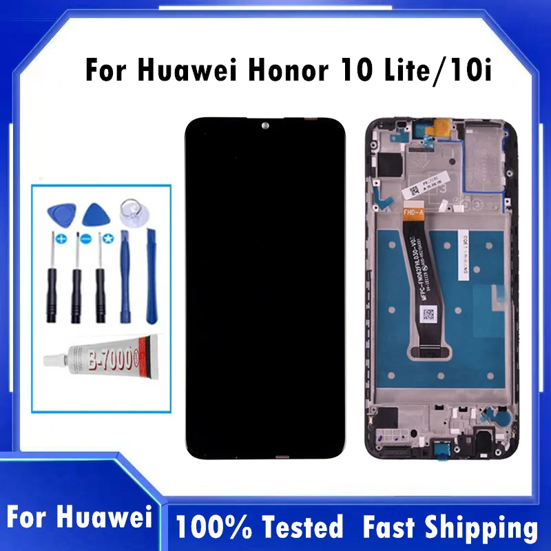 

100% Tested New For Huawei Honor 10 Lite Touch Screen Digitizer LCD Display With Frame For Huawei Honor 10i Lcd HRY-LX1 HRY-LX2