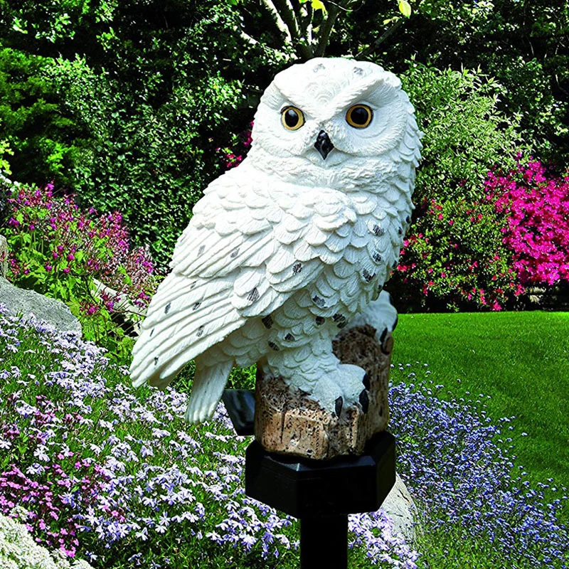 Solar Owl Light LED Panel Fake Waterproof IP65 Outdoor Powered Led Path Lawn Yard Garden Decoration Lamps |
