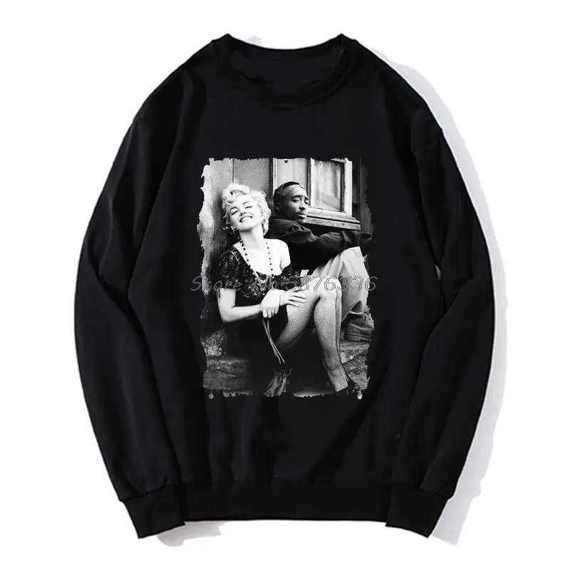 2Pac X Marilyn худи с изображением Монро забавный мужской свитер унисекс свитшот
