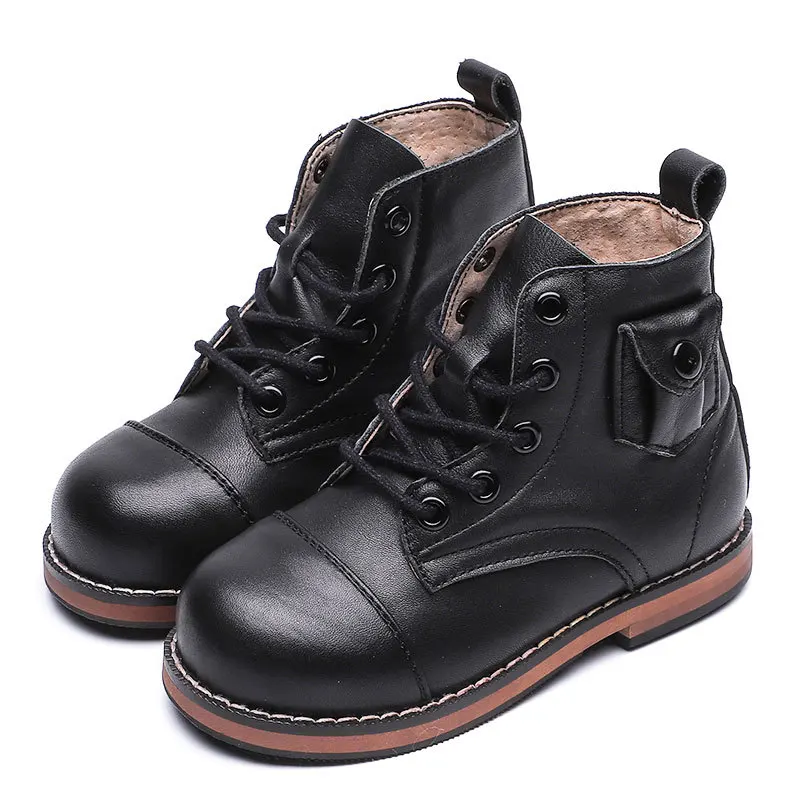 

Dolakids High-end children's shoes children's boots European and American vintage boy and girl boots full grain leather shoes