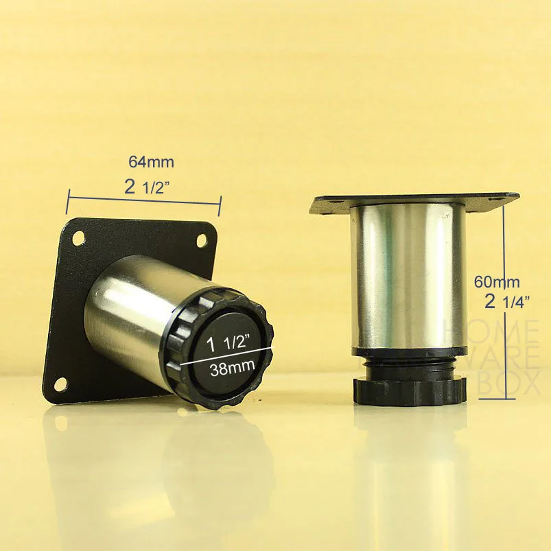 Ножки стола из нержавеющей стали Регулируемые кухонные ножки 6 см круглые|kitchen