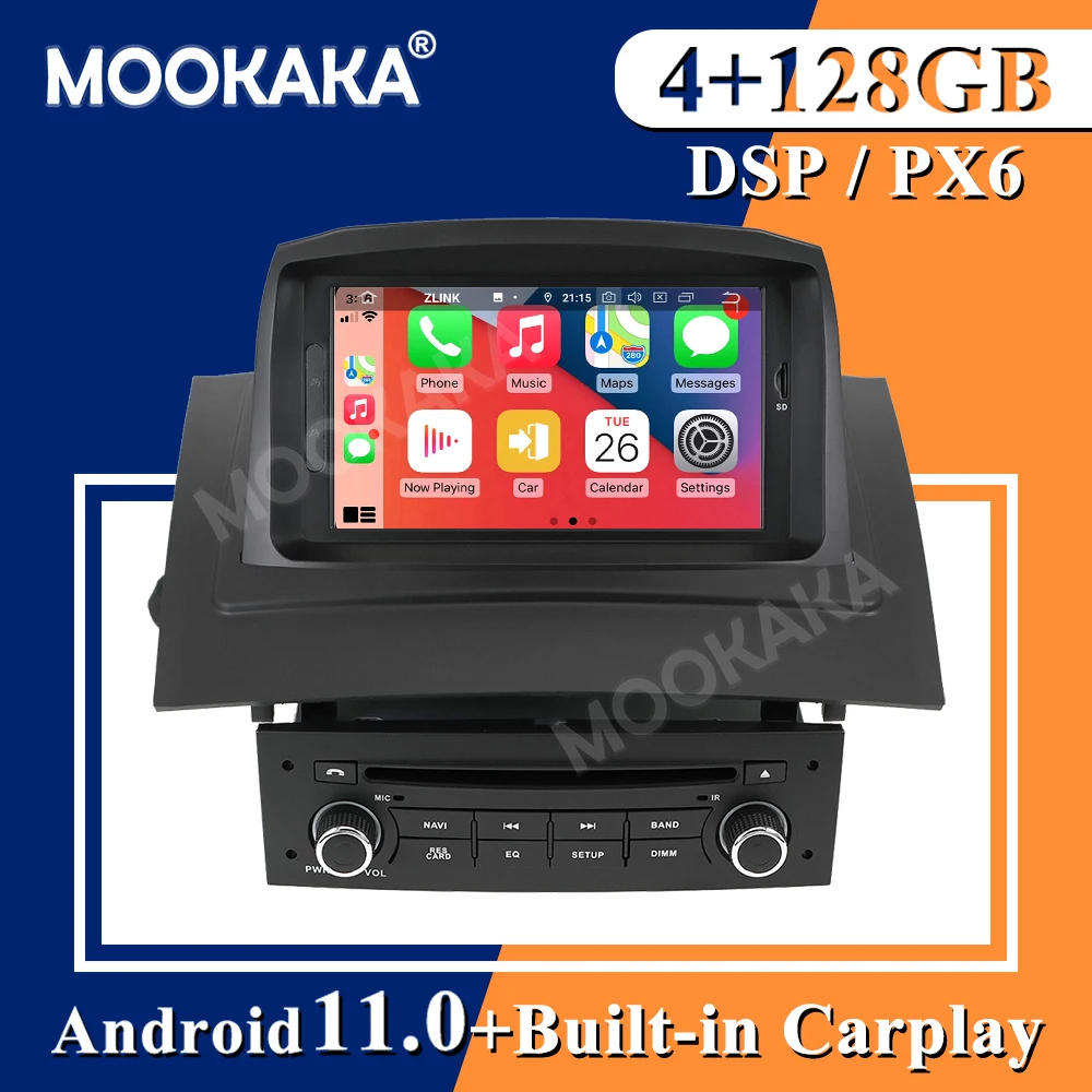 Android 11 PX6 For Renault Megane 2 Fluence 2002-2008 GPS Navigation Auto Radio Stereo Car DVD Multimedia Player HeadUnit 2DIN