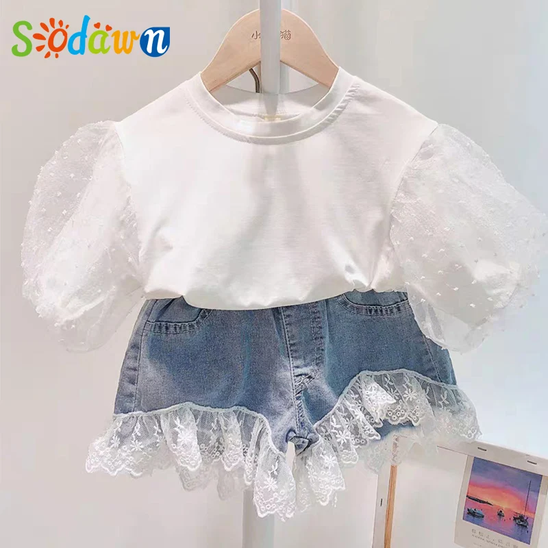 Sodawn/для маленьких девочек одежда для детей хит продаж Новинка Сезон лето