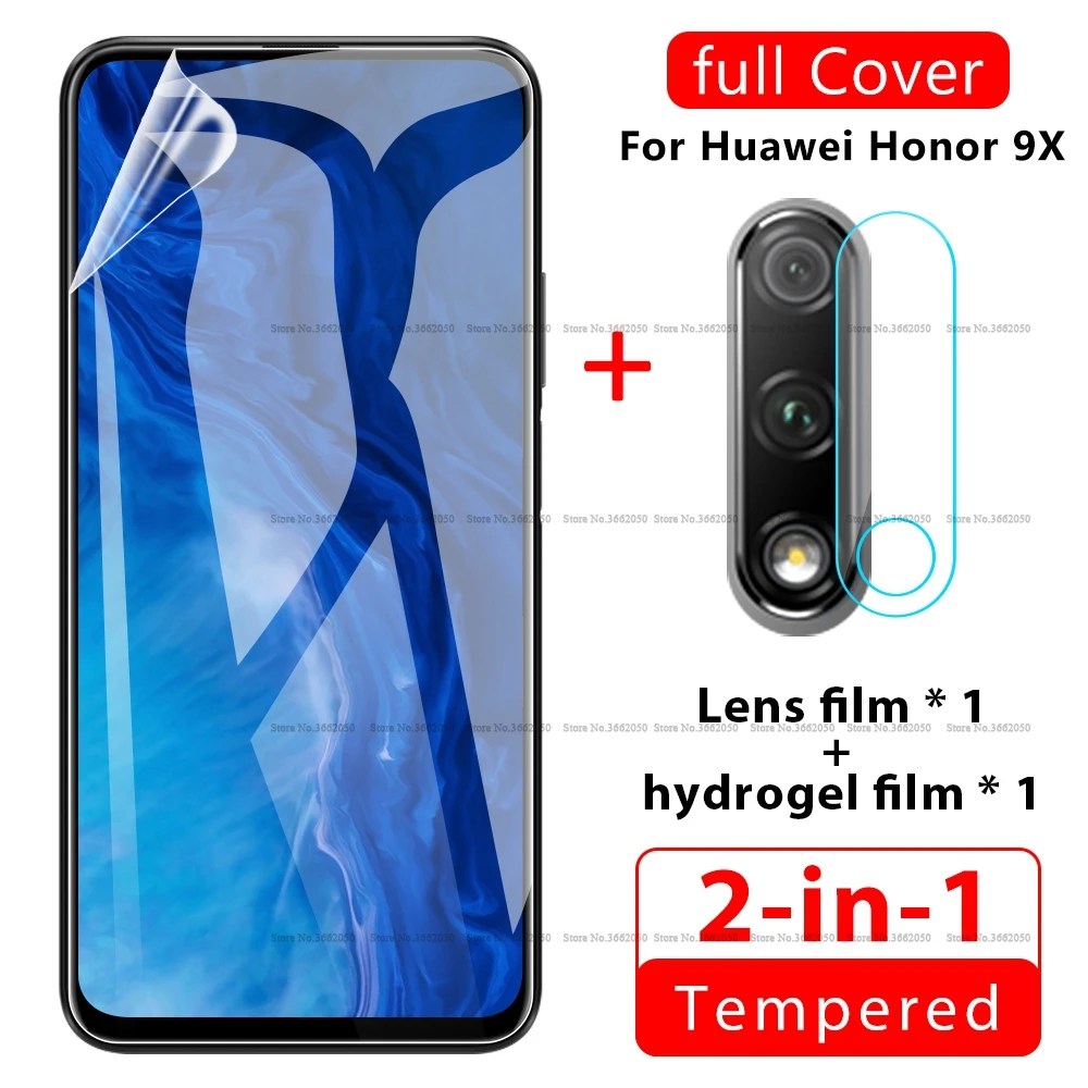 Гидрогелевая пленка 2 в 1 + прозрачная для объектива камеры Huawei Honor 9X Pro P Smart Z Y9 Prime
