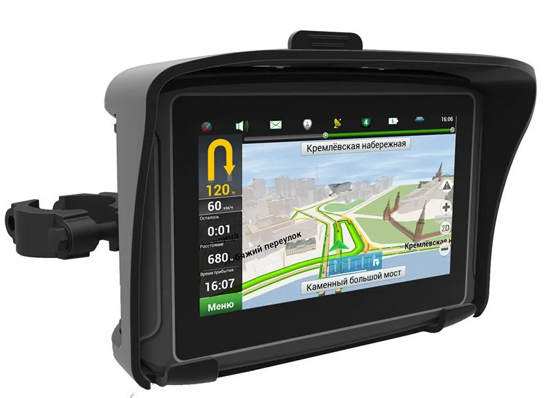 Горячая 4," Водонепроницаемый IPX7 мотоцикл gps навигация мото навигатор с FM Bluetooth 8G Flash Prolech автомобиль gps мотоцикл