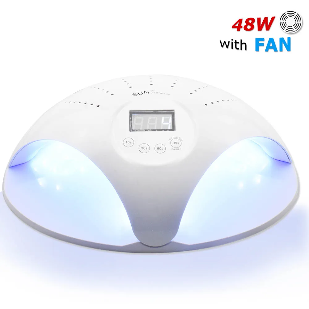 white SunX 54 Вт/48 Вт двойная светодиодная УФ-лампа для ногтей сушилка 36 светодиодный s Сушилка для ногтей для всех гелей 30 s/60 s кнопка все для маникюра лампа для ногтей - Цвет: white