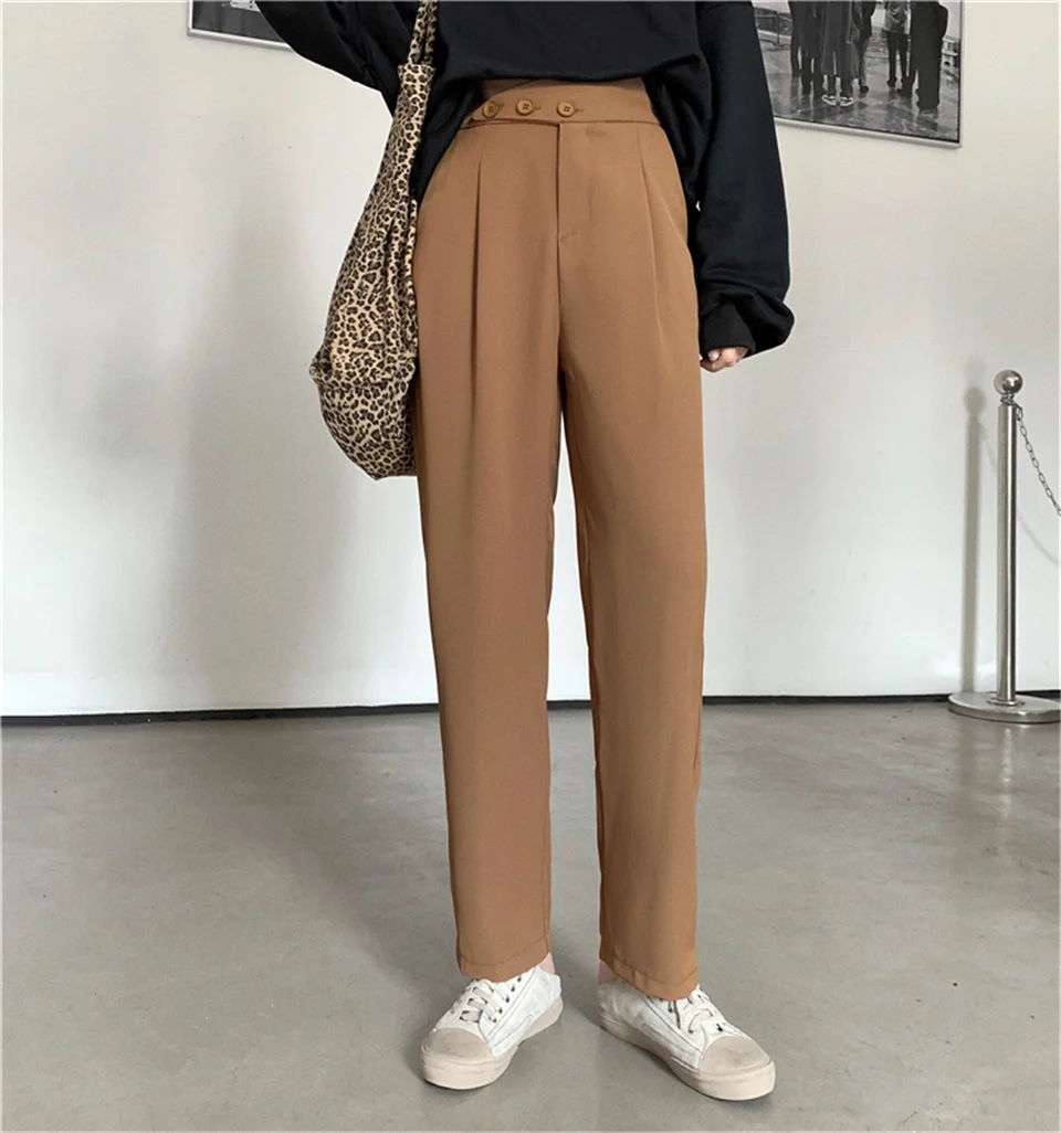 

New Spring Summer All-match Harem Pants Women Casual Korean High Waist Pants Fashion Pencil Trousers Femme