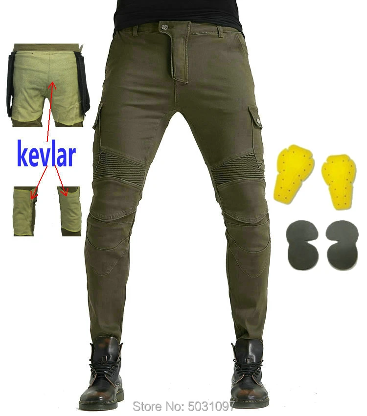 Loong Biker moto rcycle ridinJeans moto knight повседневные велосипедные брюки Кевлар износостойкие moto r брюки армейский зеленый