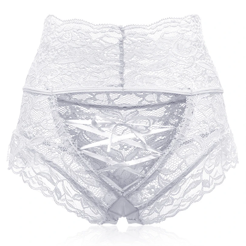 

Women Sexy Panties Female Briefs Sexy Hollow Lace High Waisted Tied Panty Dames Ondergoed Panties Ropa Interior Femenina A20