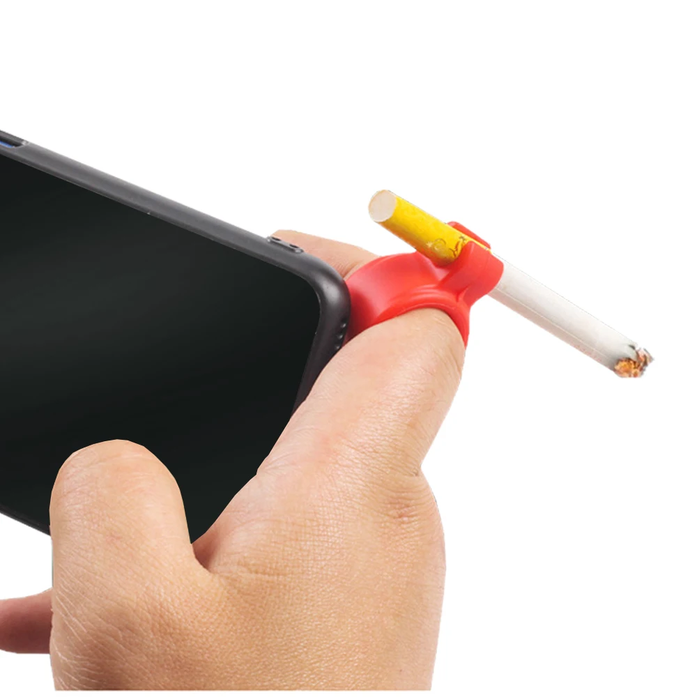 1 шт. держатель для сигарет Силиконовое кольцо на палец ручная стойка