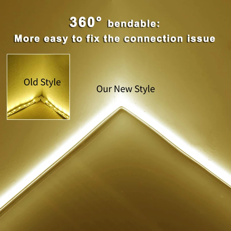 Светодиодная лента Lamomo силиконовая супер яркая водонепроницаемая 12 В безопасная