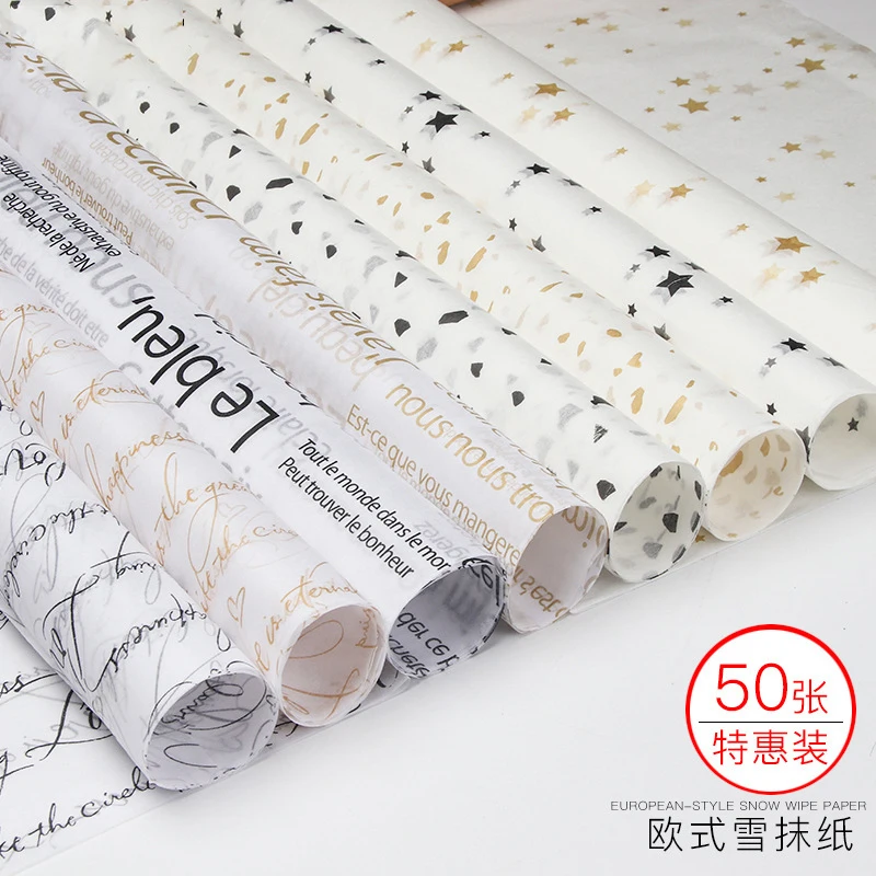 

Sydney paper 50 sheets of bronzing snow wipes rose bouquet material lined with floral paper wholesale flower wrapping paper