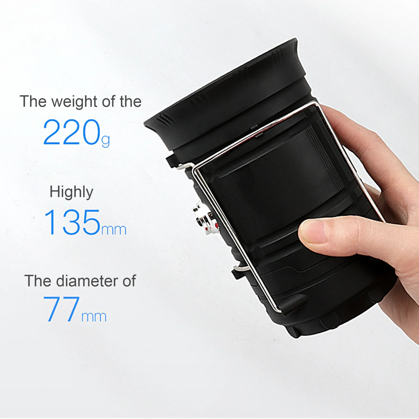 

Camping Light Portable Solar Outdoor LED Flashlight USB Charging LED Solar Camping Lamp