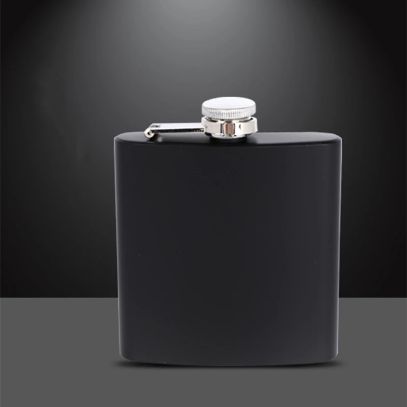 

Portable Stainless Steel 6OZ 7OZ 8OZ Pocket Hip Flask Spray Matte Black Paint Alcohol Whiskey Black Bottle Mini Hip Flask Bottle