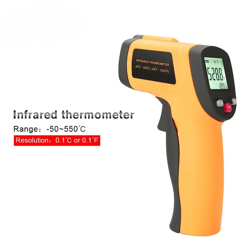 

Infrared Thermometer (Not for Human) Temperature Gun Non-Contact Digital Pyrometer Laser Thermometer -50~550