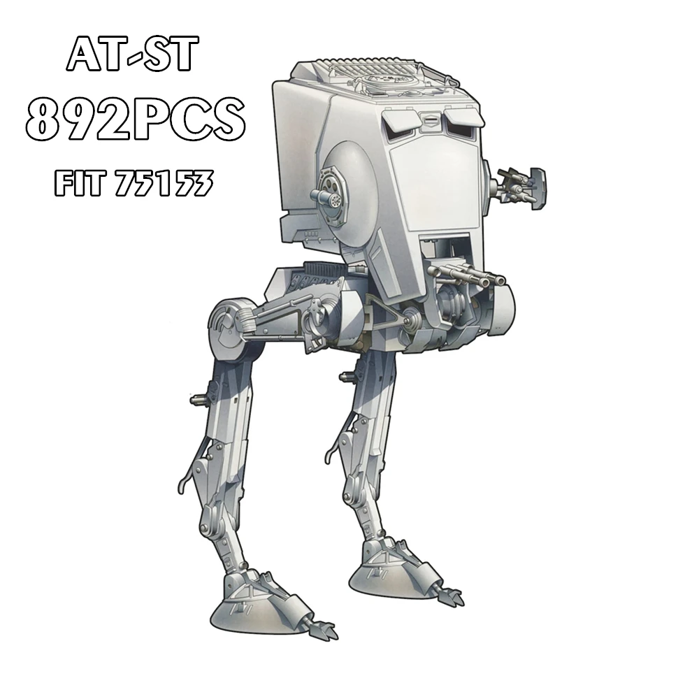 

New 892PCS Star Space Wars The Rogue One SW AT-ST Walkers Fit 05066 75153 MOC-14608 Buiding Blocks Bricks Toys Kid Gift