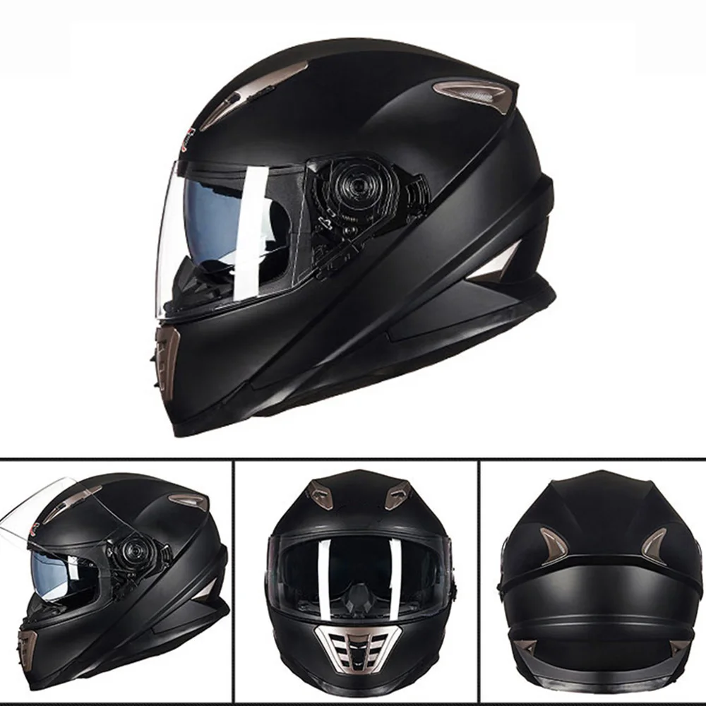 

Motorcycle Helmet Moto Summer Breathable Motocross Crash Helmet Professional Full Face Anti-fog Glare Double Lens for Men Women