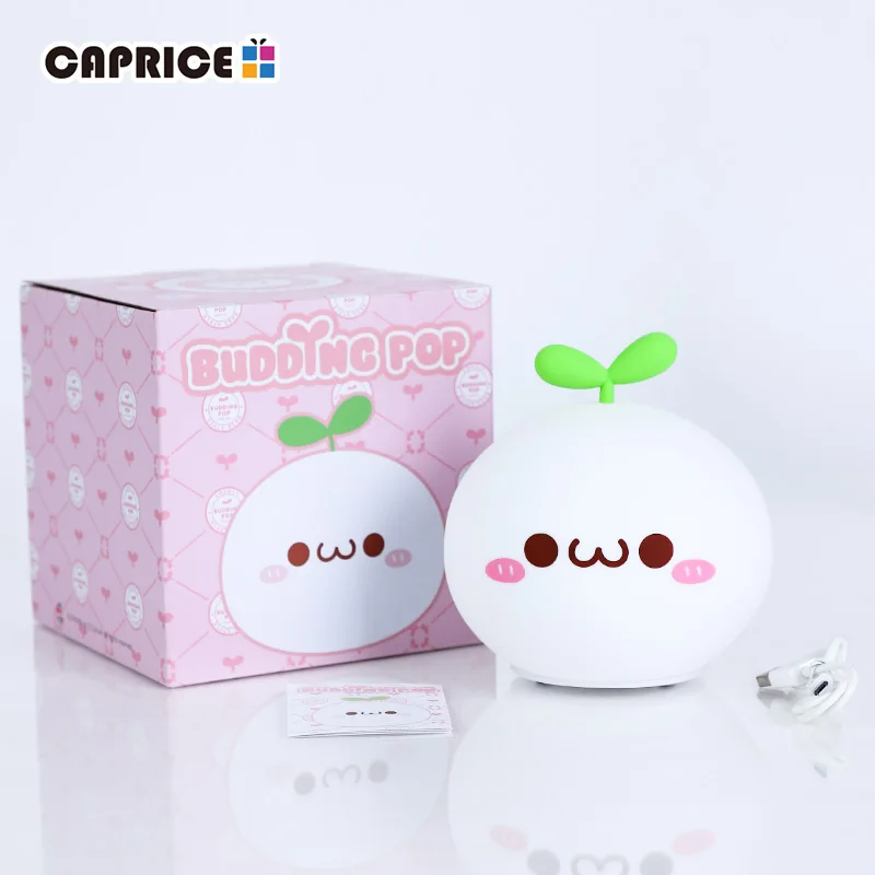 

USB LED Night Light Lamp Soft Silicon Touch Sensor Cartoon 5V 1200 mAh 8 Hours Working Kids Cute Night Light BP-D-PPD-U